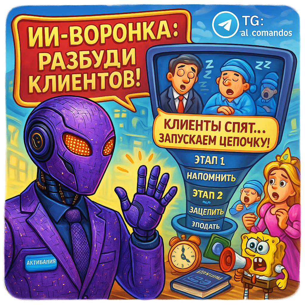    ИИ-воронка для возврата клиентов: 7 шагов от "спящих" до 300% роста продаж за месяц Дмитрий Попов | Comandos.ai