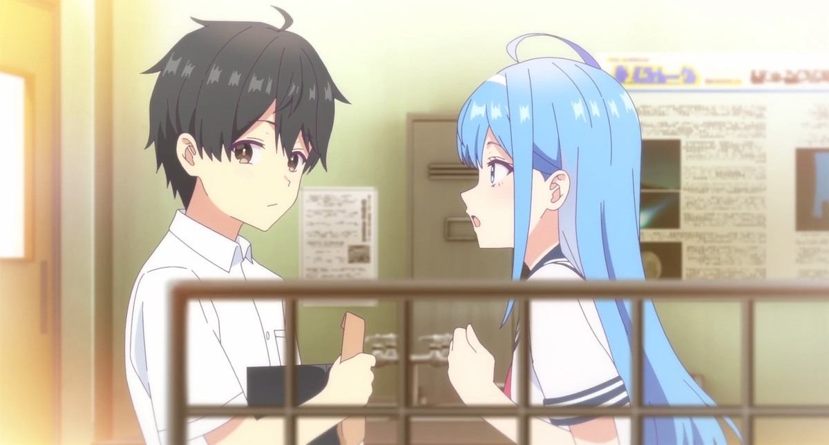 -Скажи, почему ты всегда отводишь глаза?... ...Он же не может сказать, что не выносит красоток. 