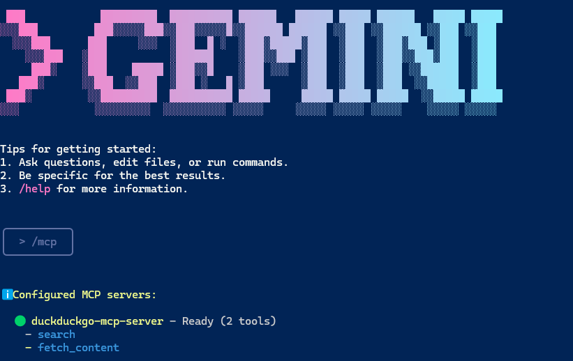 Подключение MCP (Model Context Protocol) к Gemini CLI