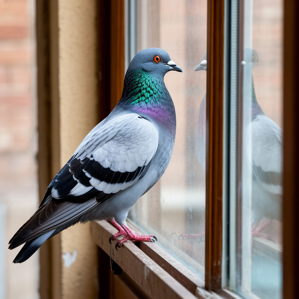 Голубь стучит в окно