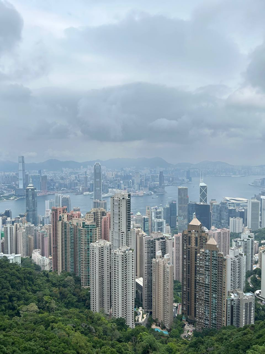 Вид на Гонконг с пика Виктория