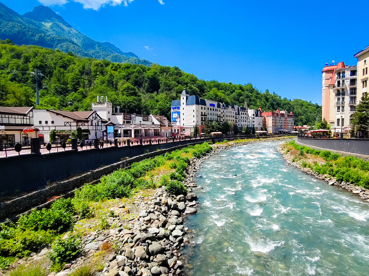 Роза Хутор, река Мзымта. Фото автора