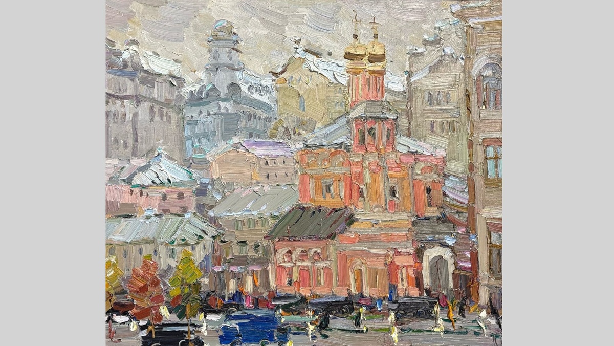 Ольга Душечкина "Осень на Китай-городе", 2022, холст, масло, 70х80