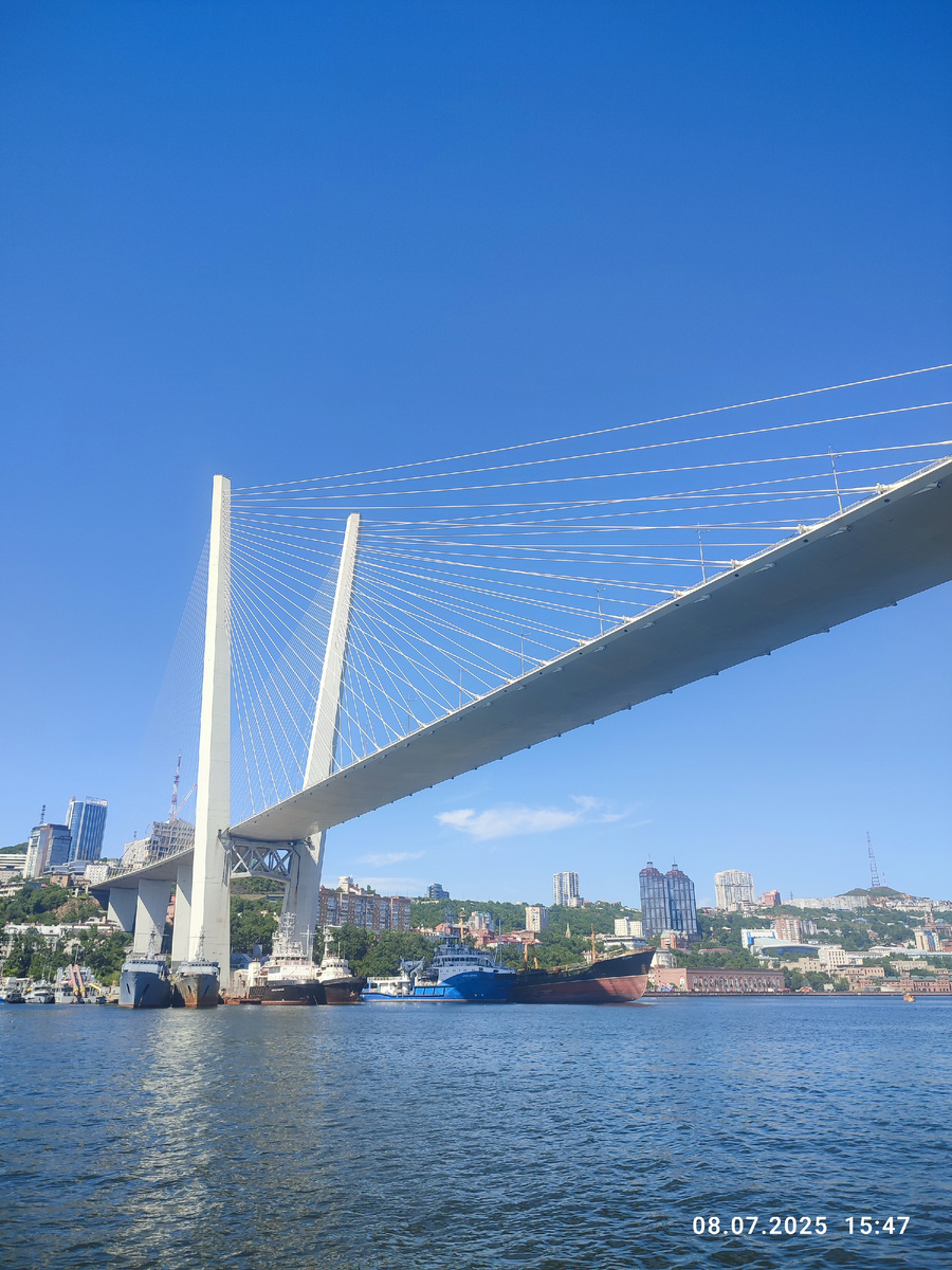 Золотой мост, который периодически закрывают из-за штормового ветра. Фото автора.