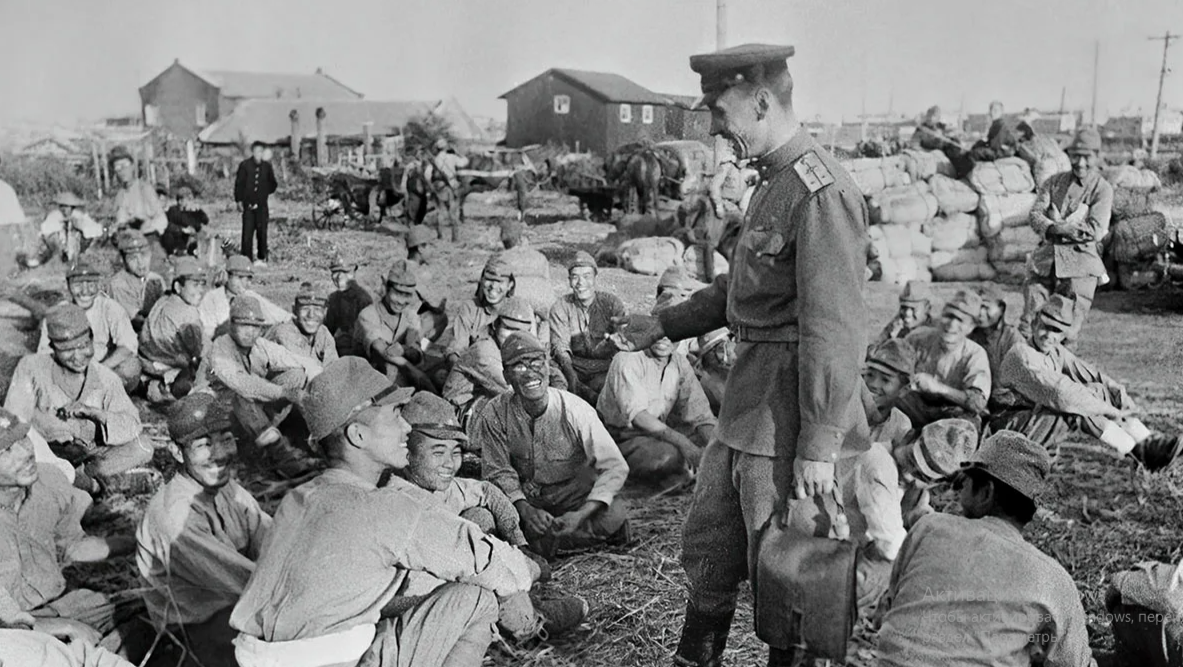 Пленные японцы в 1945 году по итогу нашего наступления.