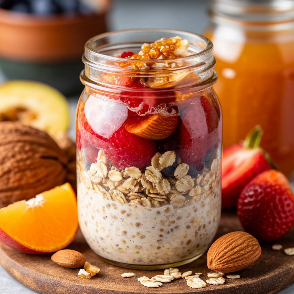 Овсяные хлопья с молоком и фруктами - комбинируйте как хотите!