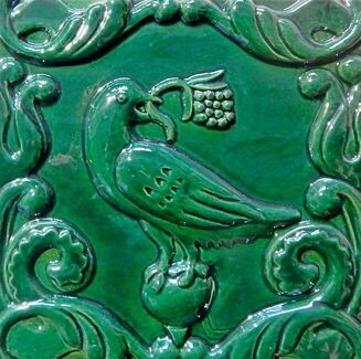 Владимиро-суздальский муравленый изразец. 17 век