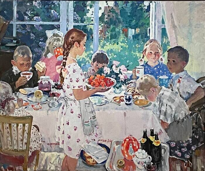 Богаевская О.Б. (1915-2000). «Гости. День рождения». 1960 г.