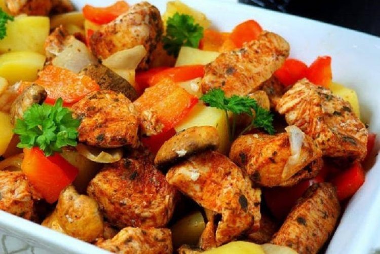 Индейка с овощами