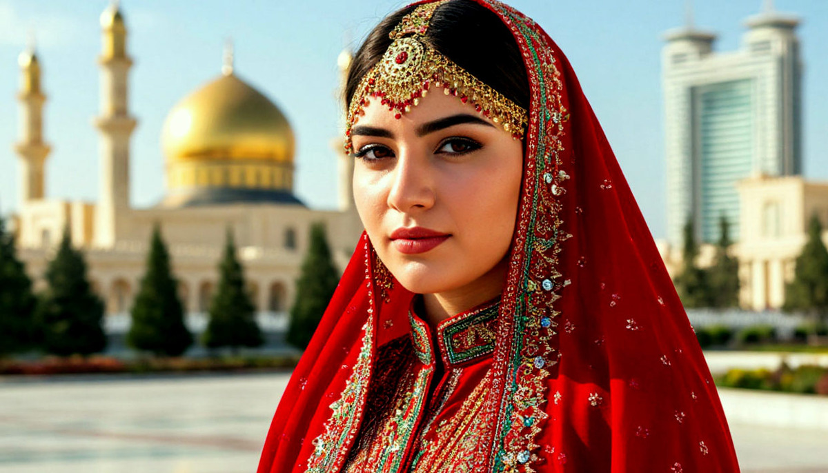 Сгенерировано с помощью нейросети Шедеврум. Туркменка.