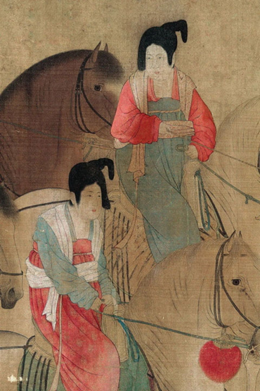 “Весенняя прогулка господи Гогуо” Чжан Сюань