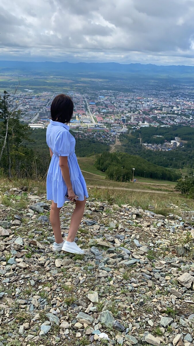 Вид на Южно-Сахалинск с Горного воздуха 