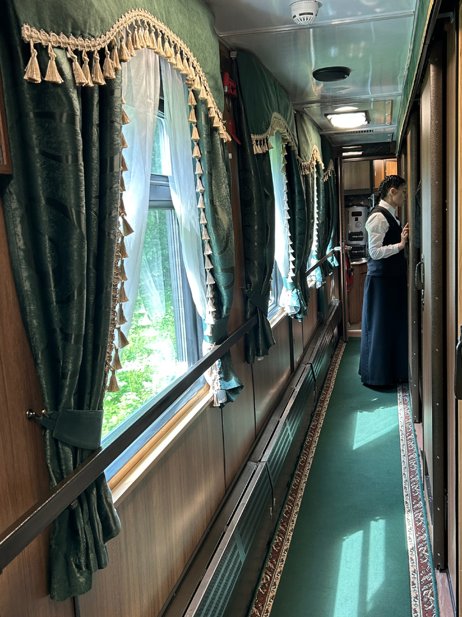 Здесь немного видно девушку-проводницу)