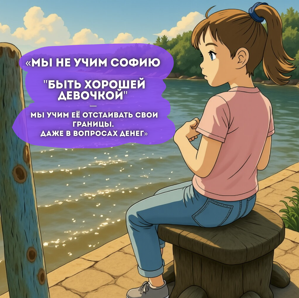 Послушаение - это не всегда хорошо. Мы поддерживаем когда София проявляет свой характер, а не "гасим" эти побуждения.