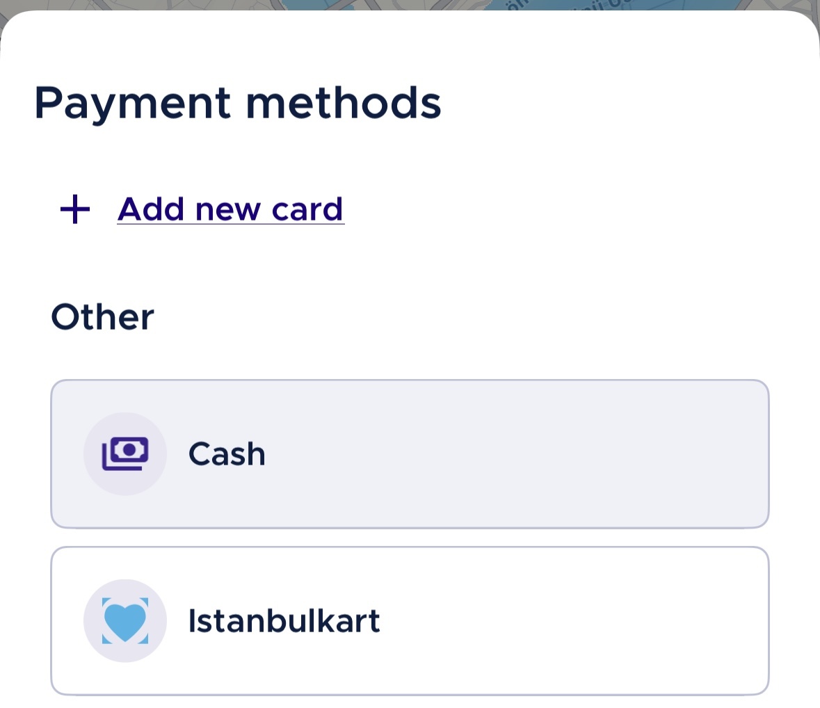 Добавление Истанбул карты как метода оплаты в приложении заказа такси «Bitaksi»