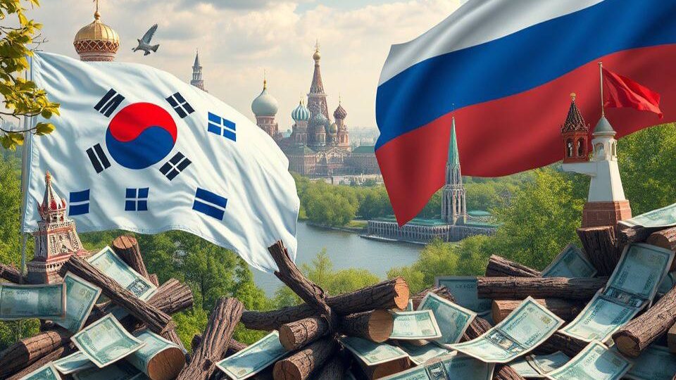 Рост импорта древесины из России в Южную Корею