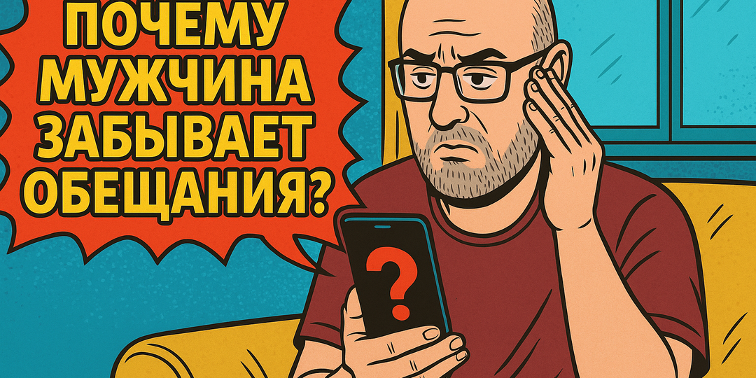 🔴 «Ты же сам обещал!» Почему мужчины забывают свои обещания — и что с этим делать?