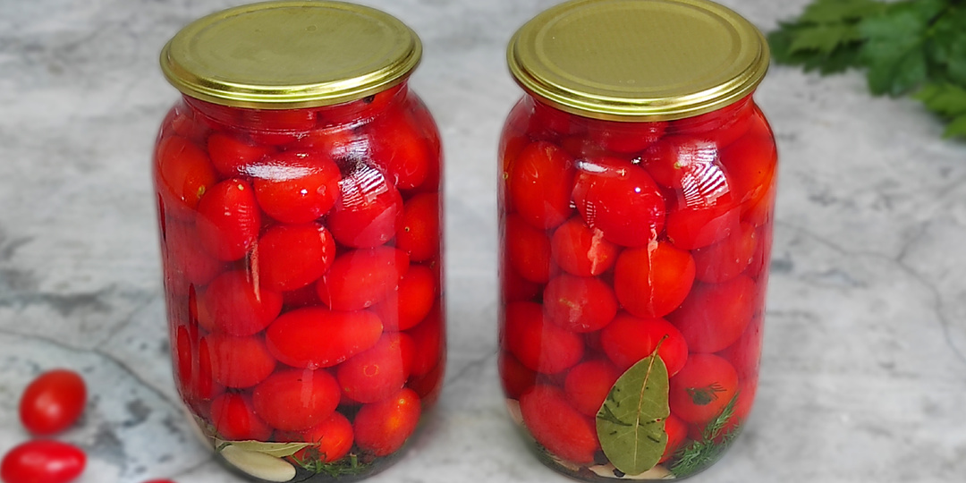 Вкуснейшие МАРИНОВАННЫЕ помидоры ЧЕРРИ на ЗИМУ. Простой РЕЦЕПТ на литровую банку.