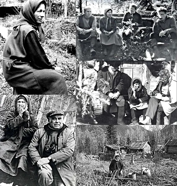 Гости староверов Лыковых - журналисты и фотографы 