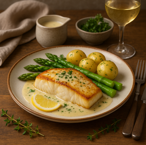 Палтус с соусом из белого вина рецепты от Дарики