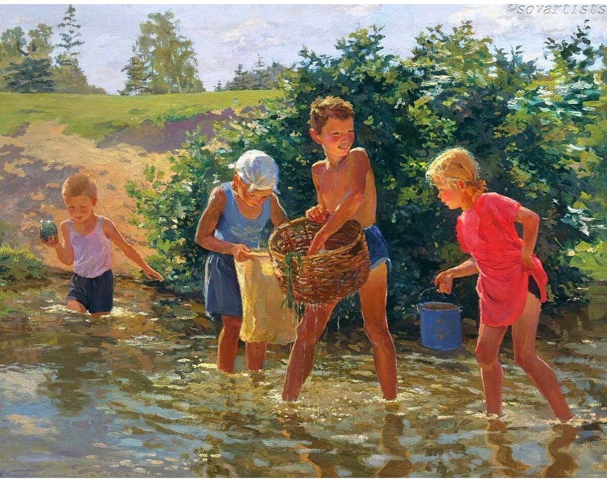 Ирина Басинова. «Рыболовы». 1954