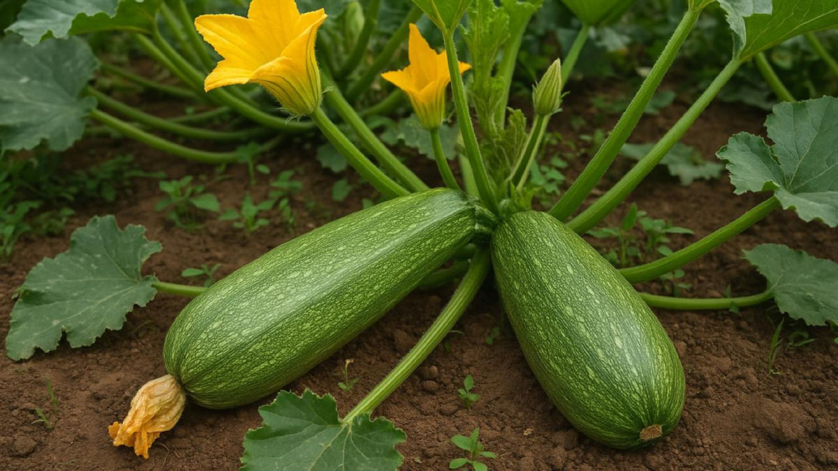 Кабачки на грядке