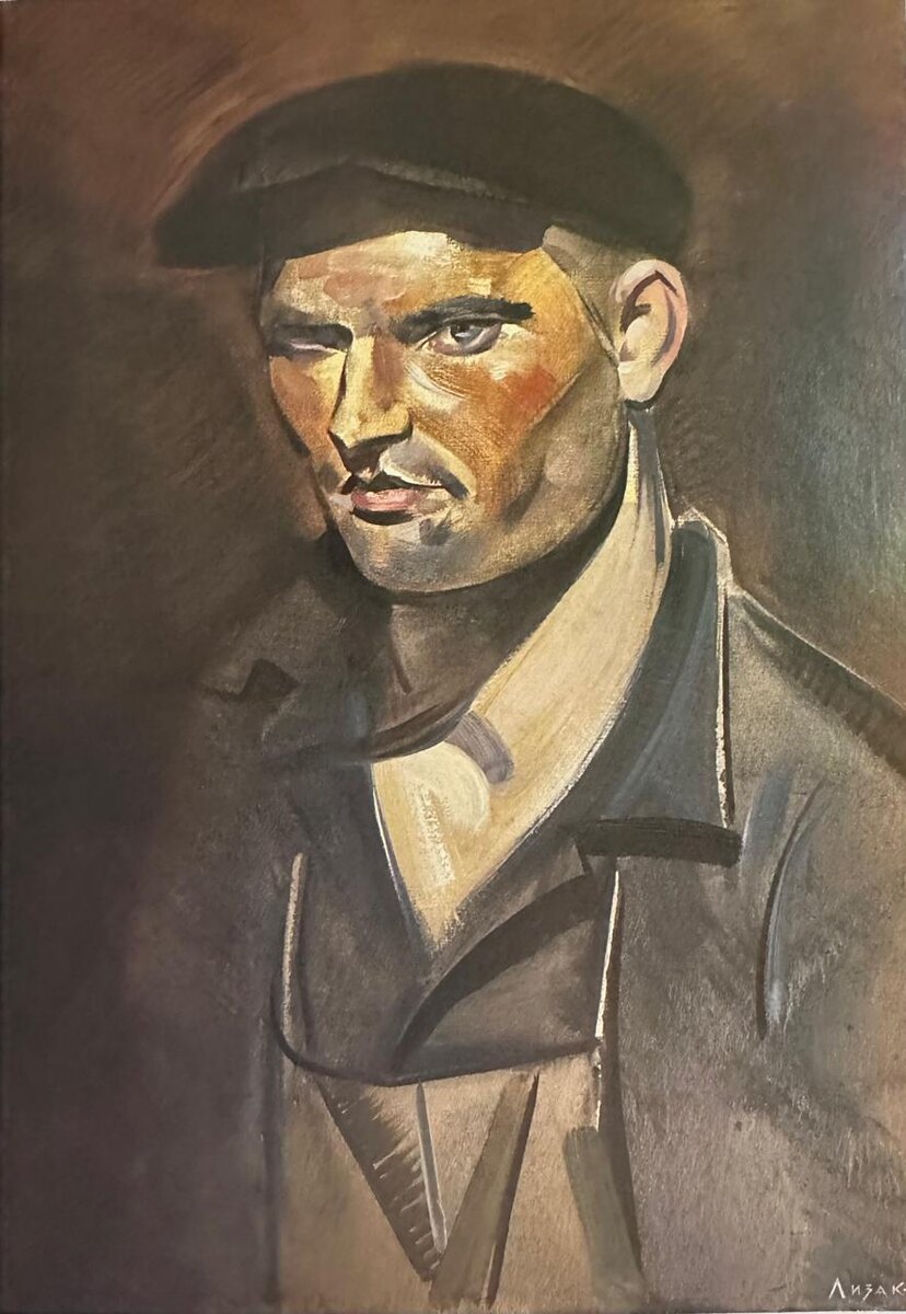 Израиль Лизак. «Портрет кузнеца И. Петрана. На Балтийском заводе». 1934