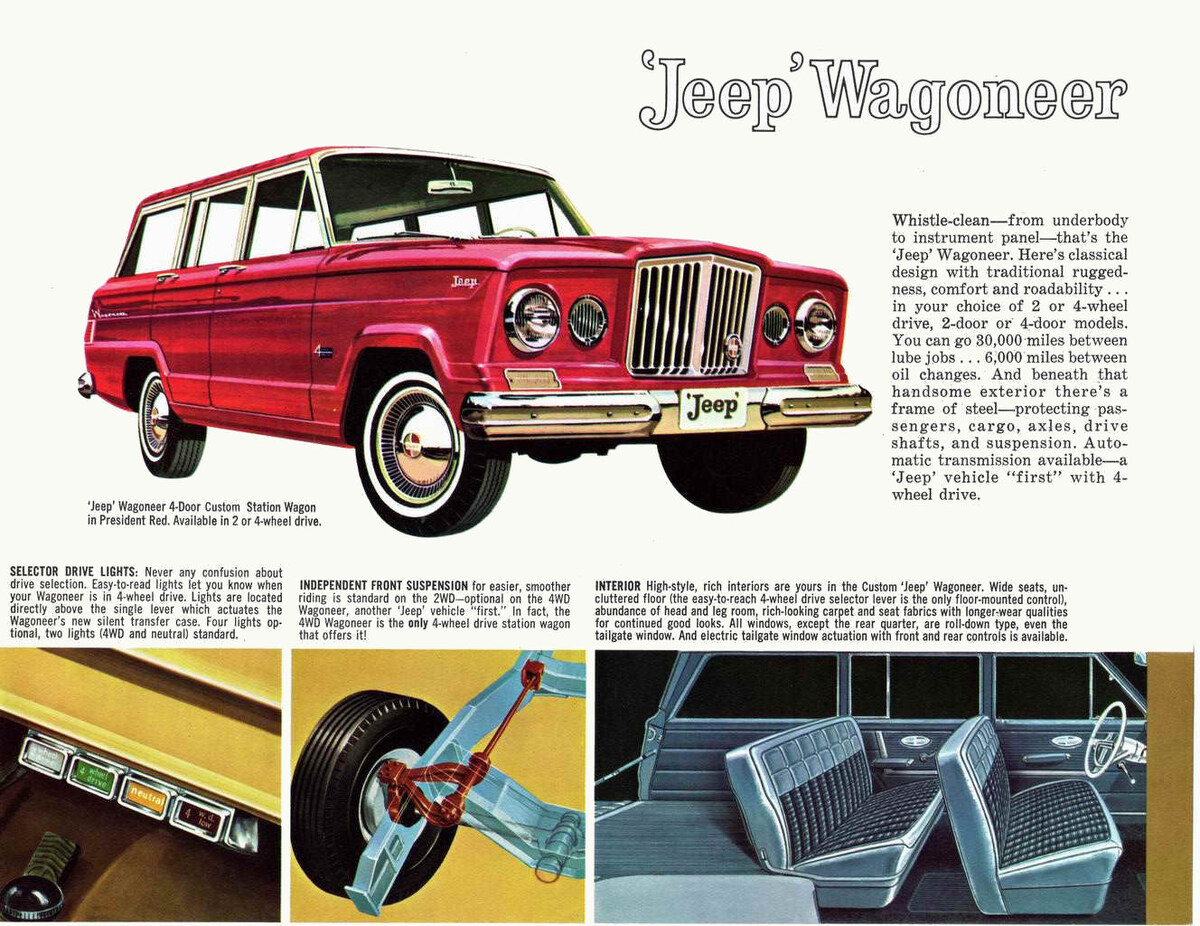 Jeep Wagoneer 1962 рекламная брошюра 