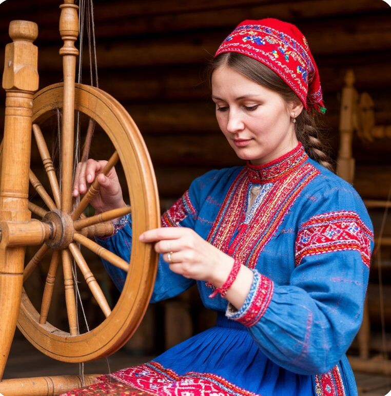 Деревенская женщина. Изображение: ИИ.