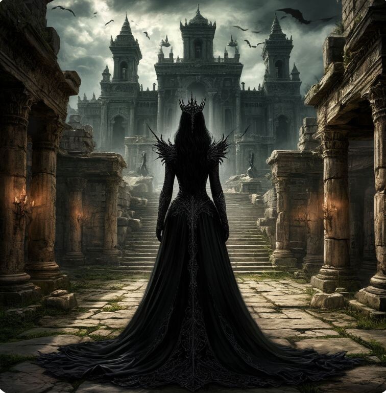 Колдунья Дахут в древнем городе Ис. Изображение: нейросеть.