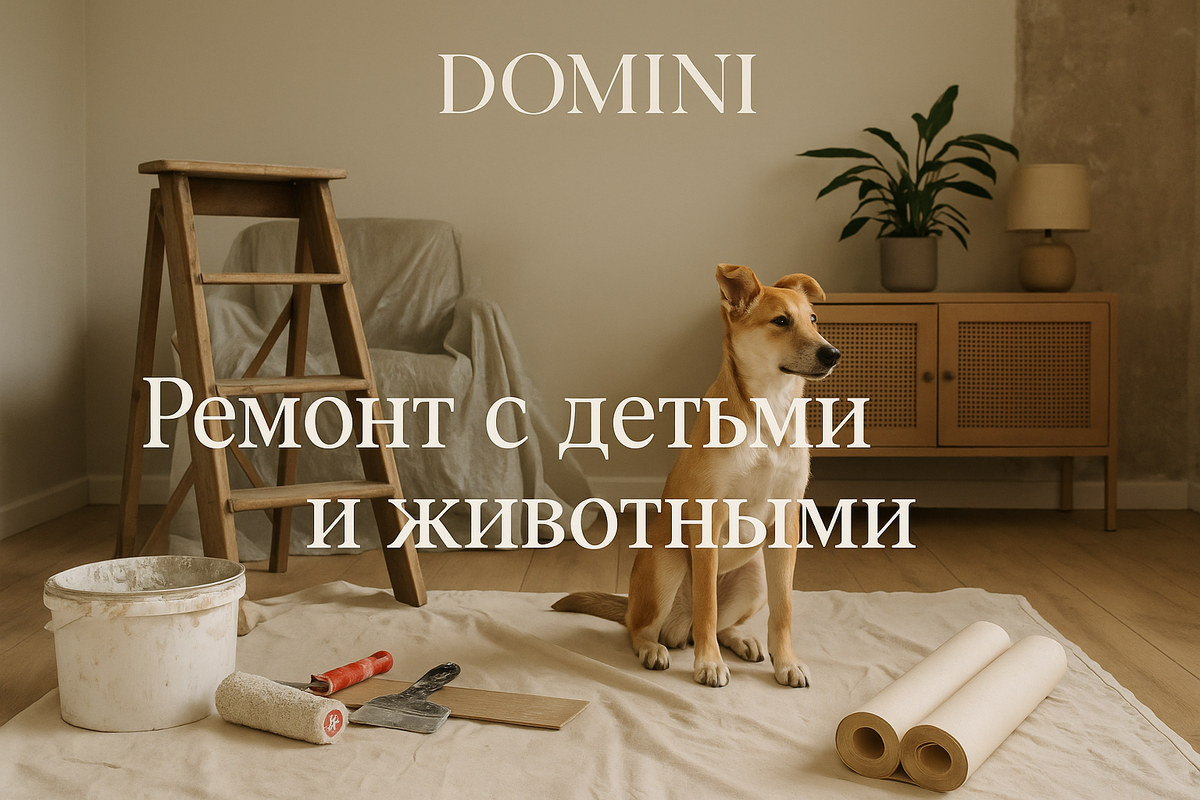    Как организовать ремонт с детьми и животными без стресса