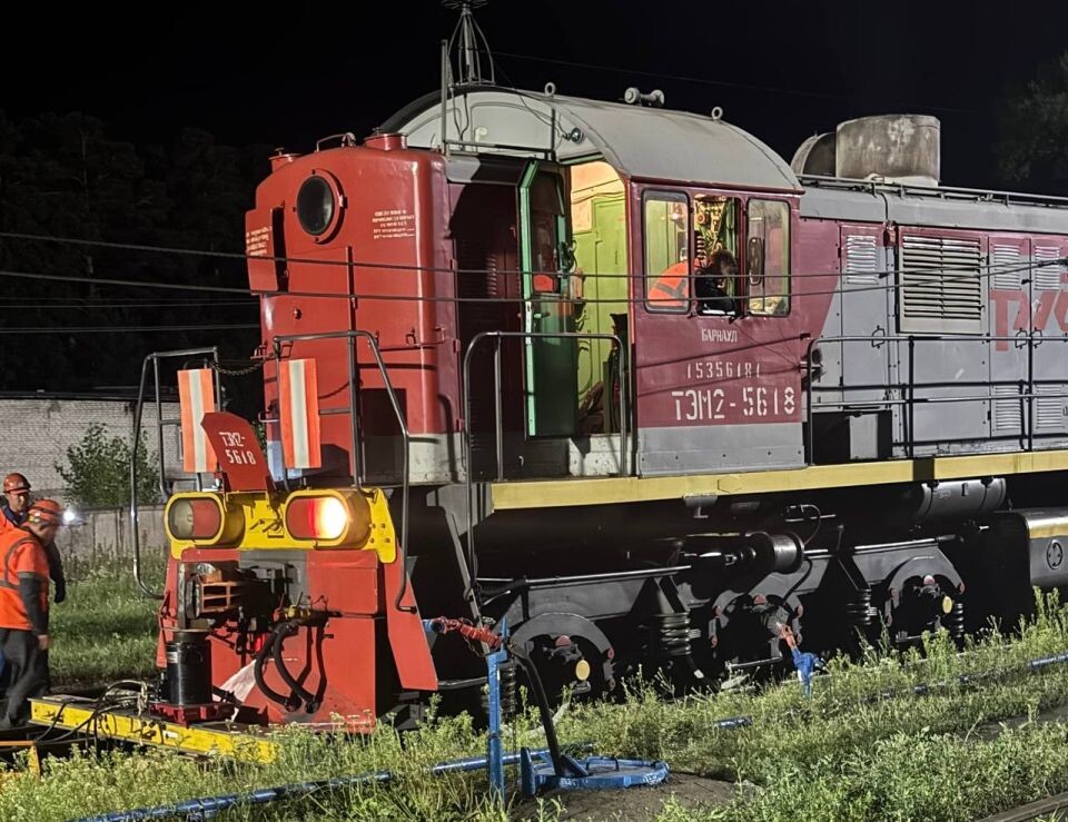    ЧП с тепловозом. Источник: t.me/zstproc/3690
