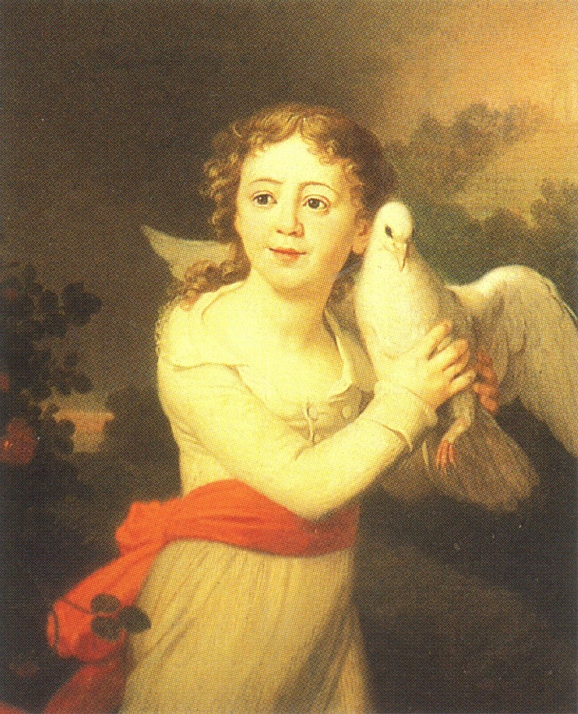 Мальчик с голубем (неизвестный художник, 1800-е)