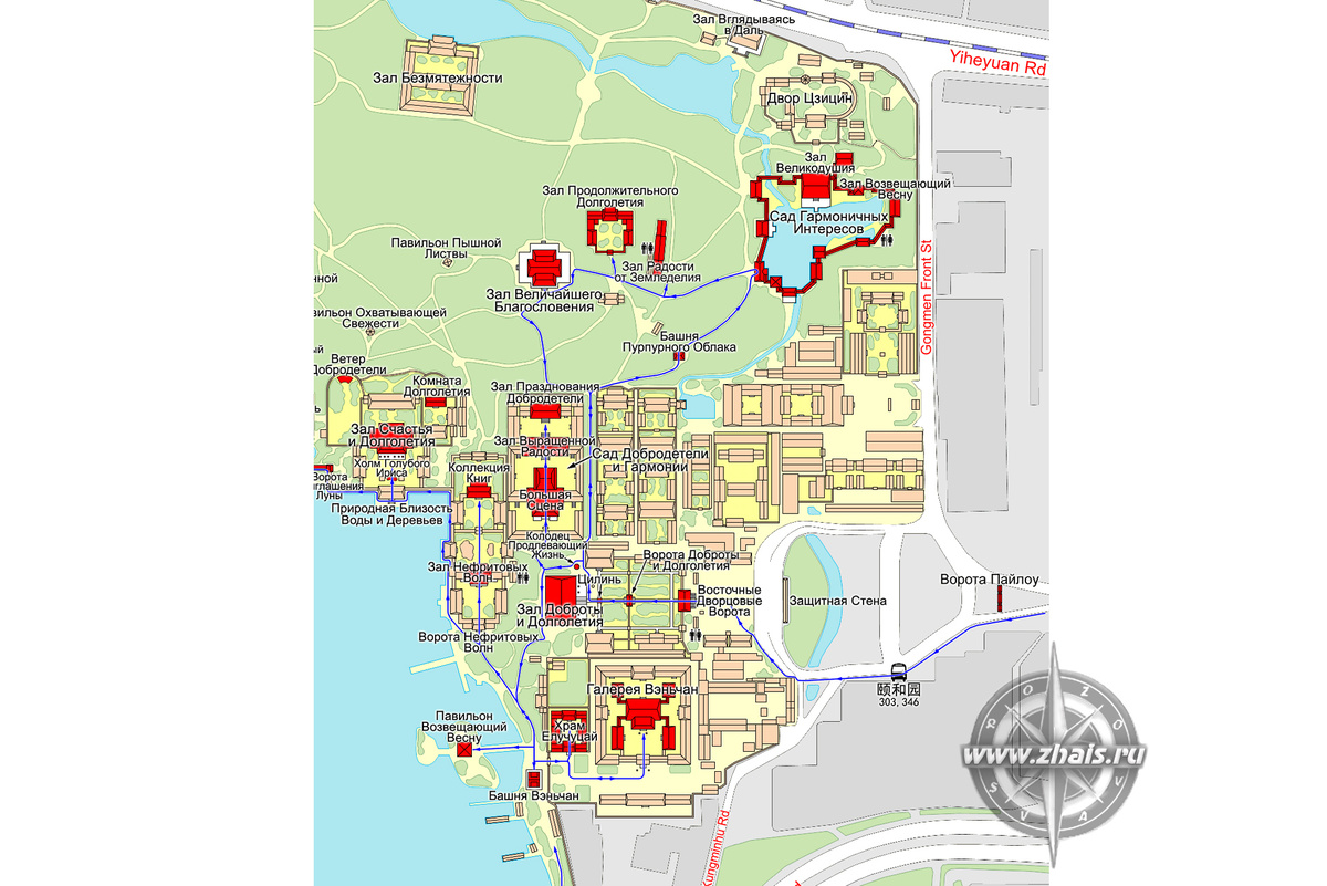 Внутренний двор Летнего Дворца (фотография с сайта http://beijing.roadplanner.ru)