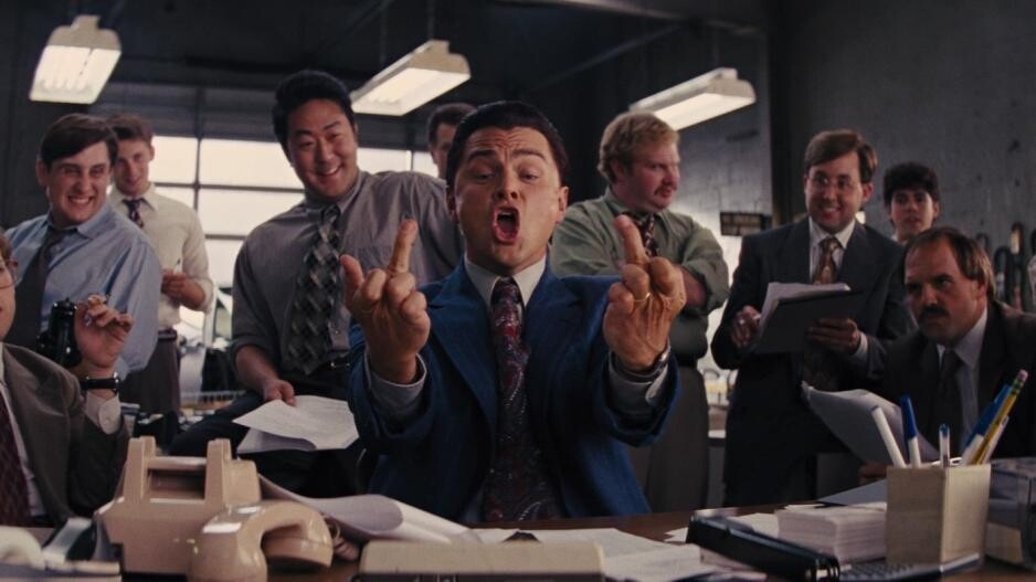 Кадр из фильма «Волк с Уолл-стрит»
