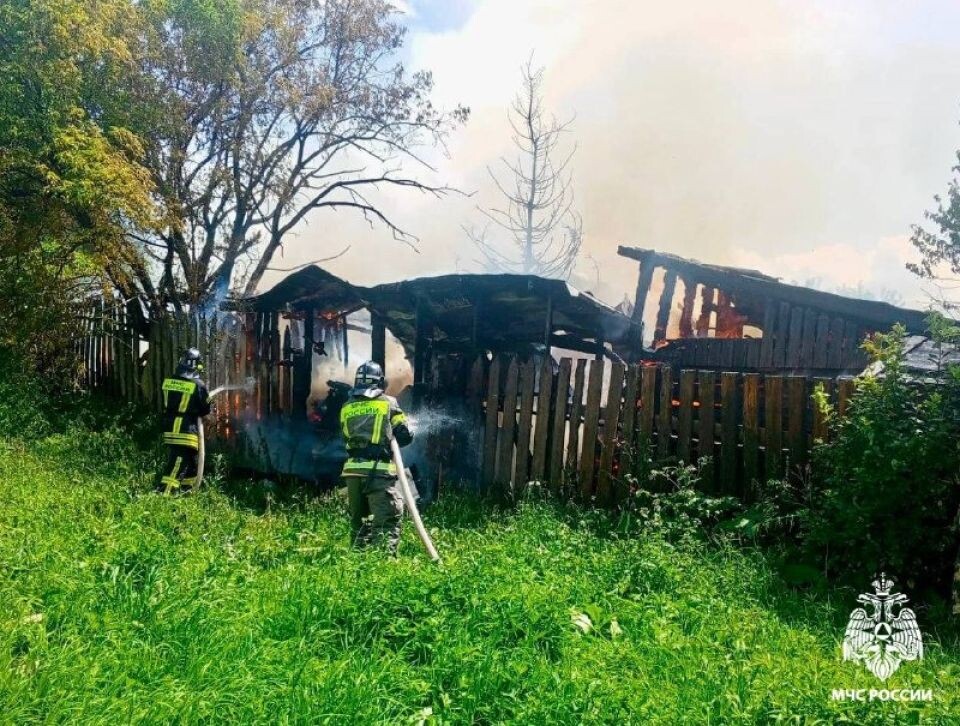    Пожар в селе Чепош. Источник: ГУ МЧС России по Республике Алтай