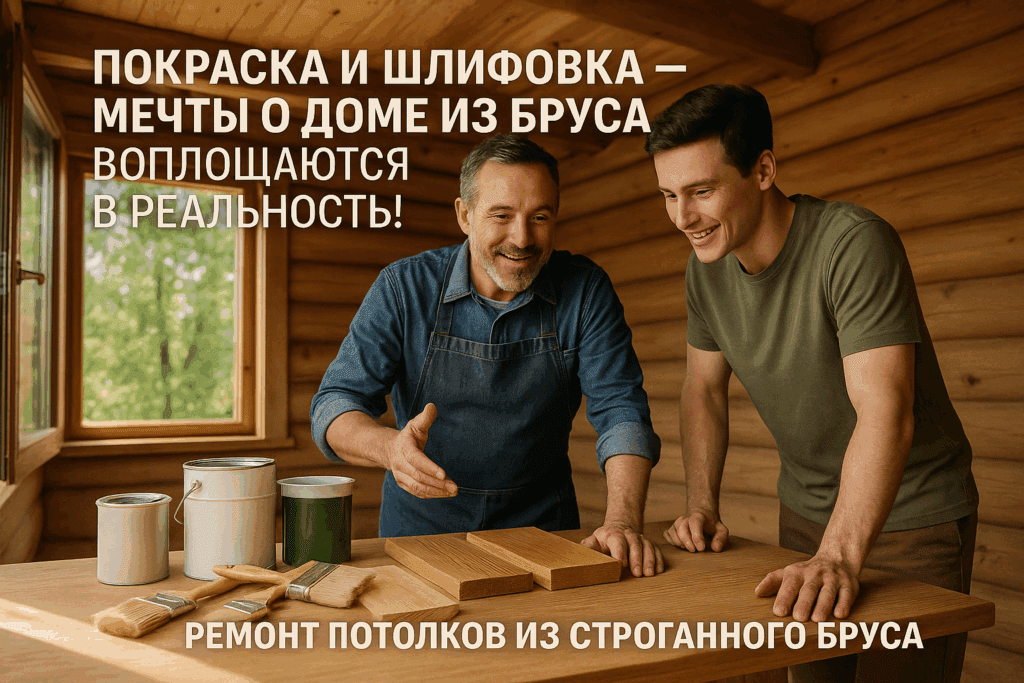    Ремонт и покраска потолков из бруса: советы эксперта + цены genadich