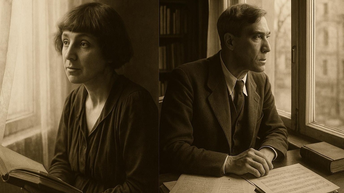 В иллюстративных целях. Марина Цветаева и Борис Пастернак. Нарисовано нейросетью