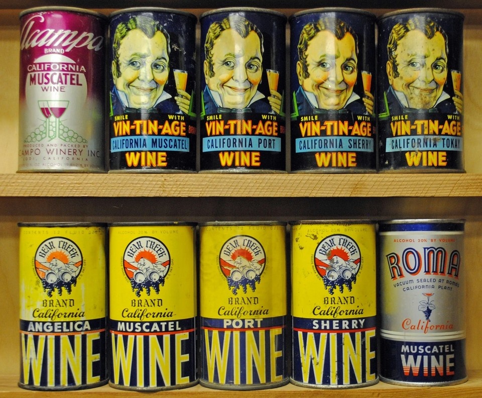 Вина в банках из 1930-х