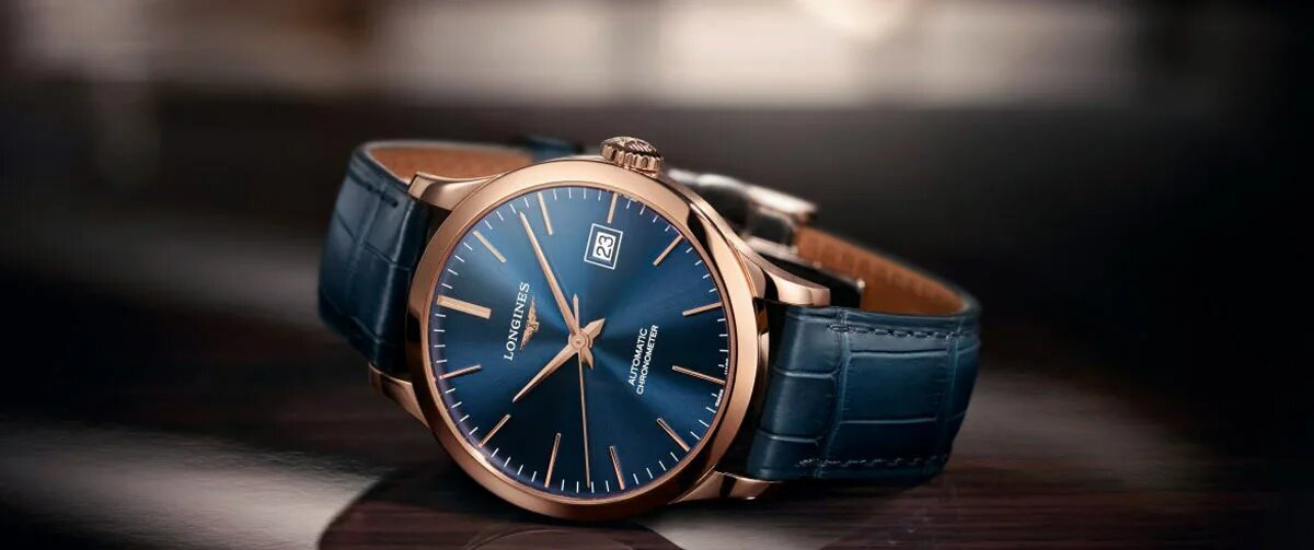 Longines Record Collection L2.820.8.92.2 Часы из статусной коллекции, выпущенной лимитированной серией к 185-летию компании, изготовлены из розового золота 750 пробы. 
