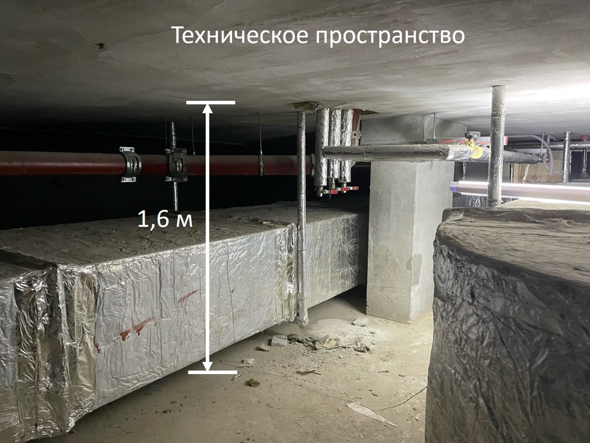 Это техническое пространство, высота менее 1,8 м