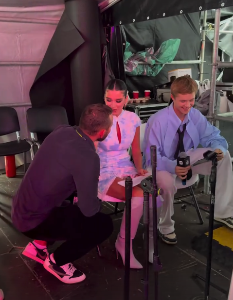 Николай Сердюков, Ксения Бородина и Леон Кемстач. Фото: соцсети / @kolya_serdiukov