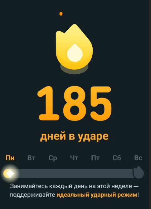 Скриншот из приложения Duolingo
