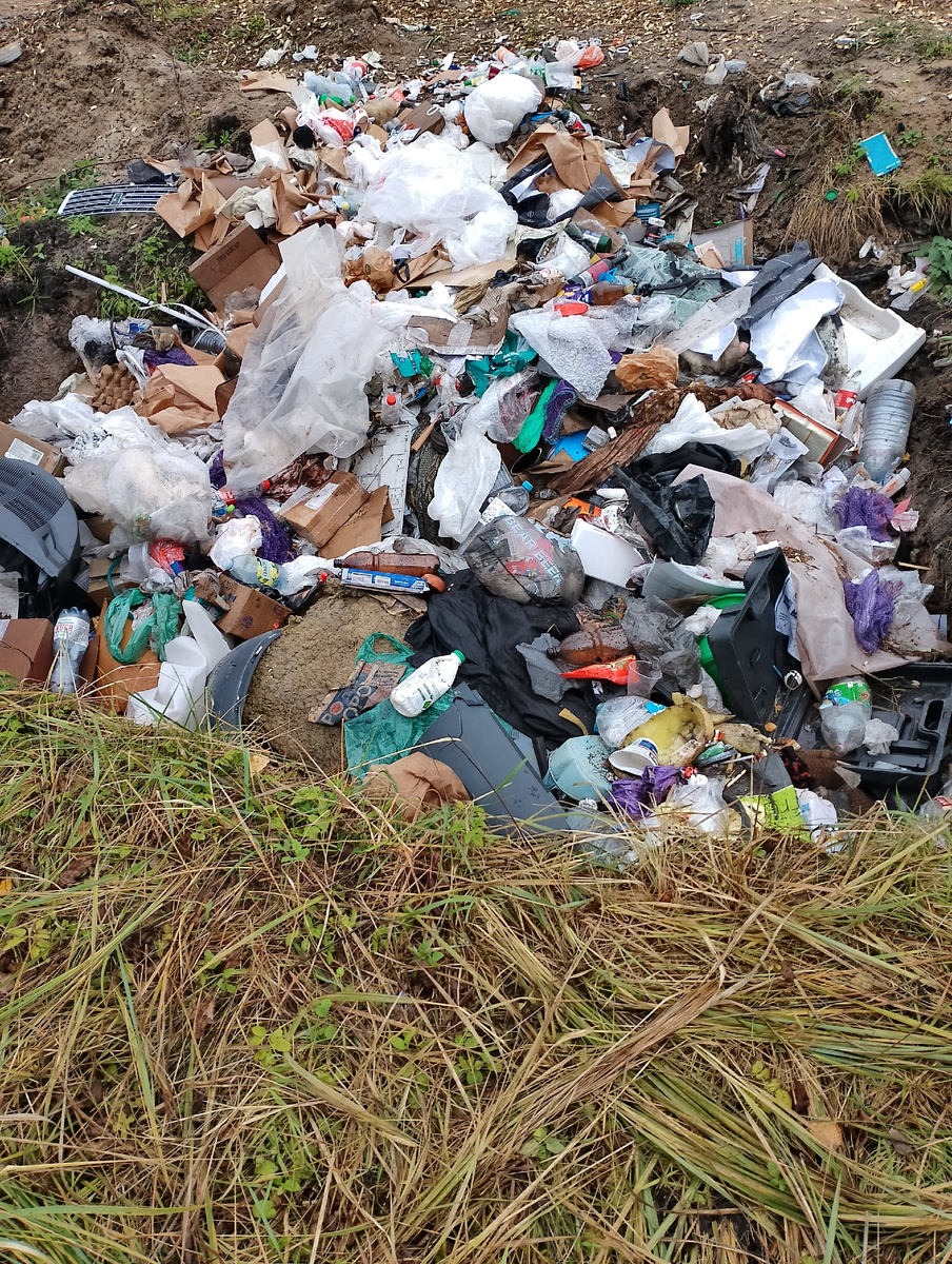 Это мусор , который закопали под линией электропередач