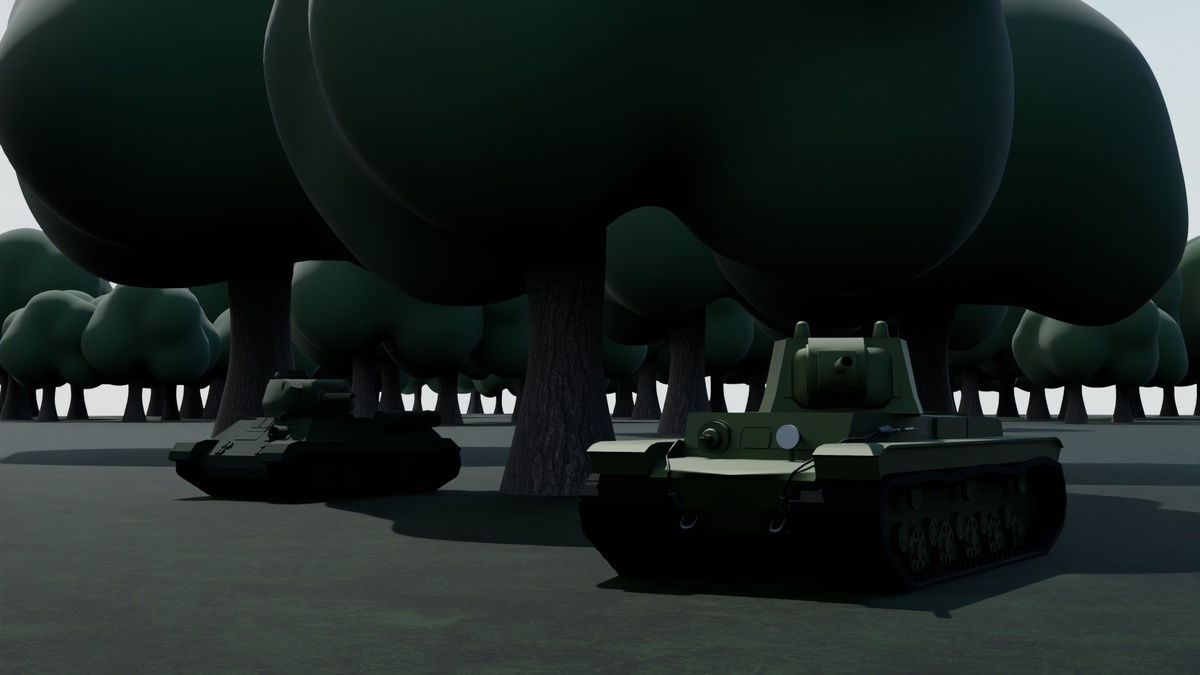 Танки КВ-1 и Т-34-85