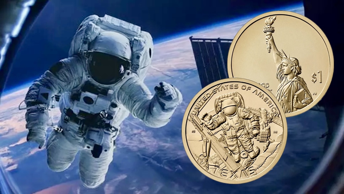 1 доллар США 2025 года «Американские инновации - Космический центр имени Линдона Джонсона в Техасе»