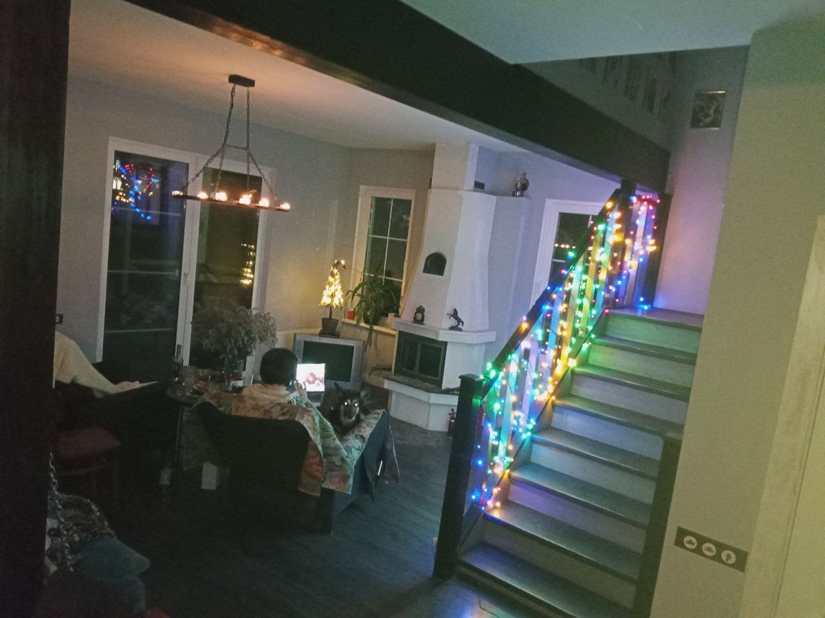 Новый год 2025. Долго искала фото с пламенем в очаге, но они есть только крупным планом, без всего помещения