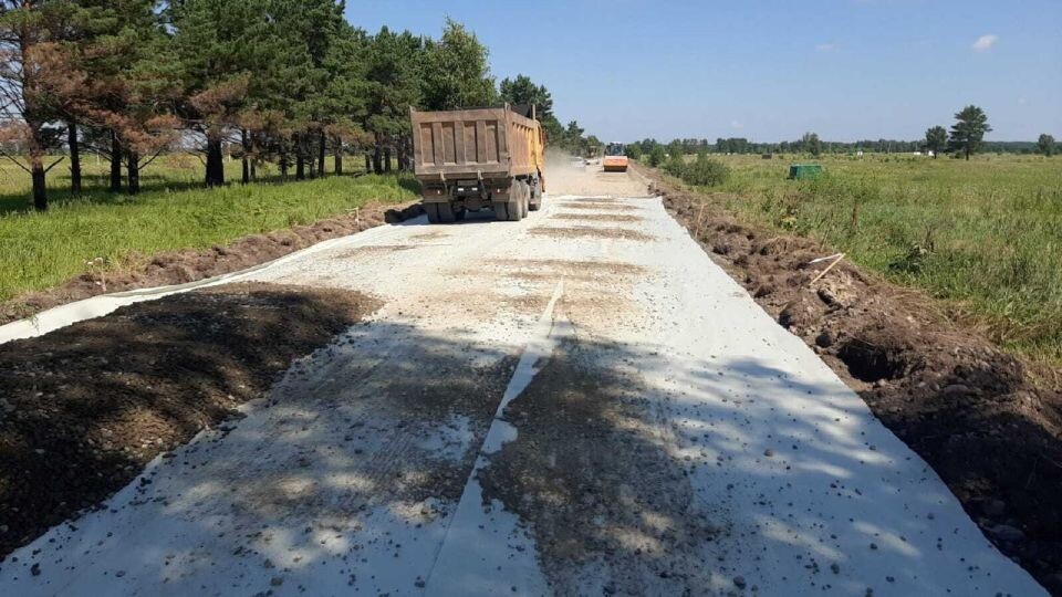    Дорожные работы в Бийске. Источник: t.me/admbiysk