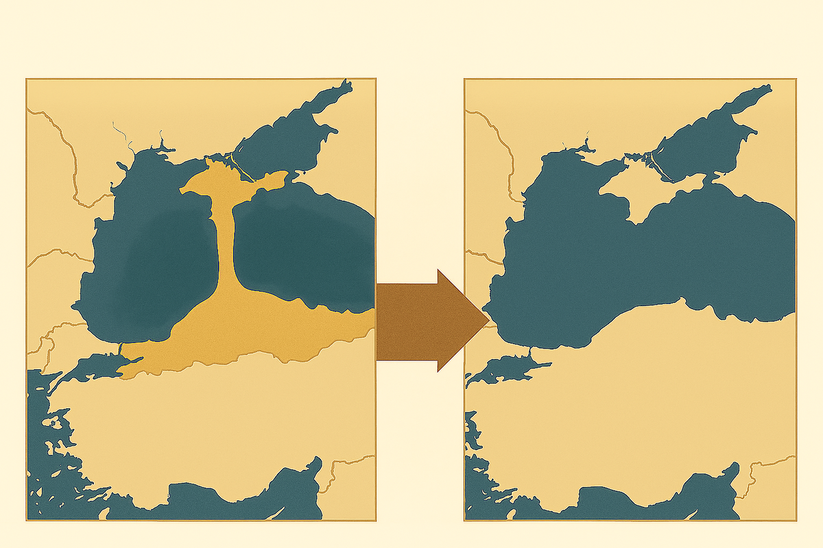 Сравнительная карта "до потопа / после".