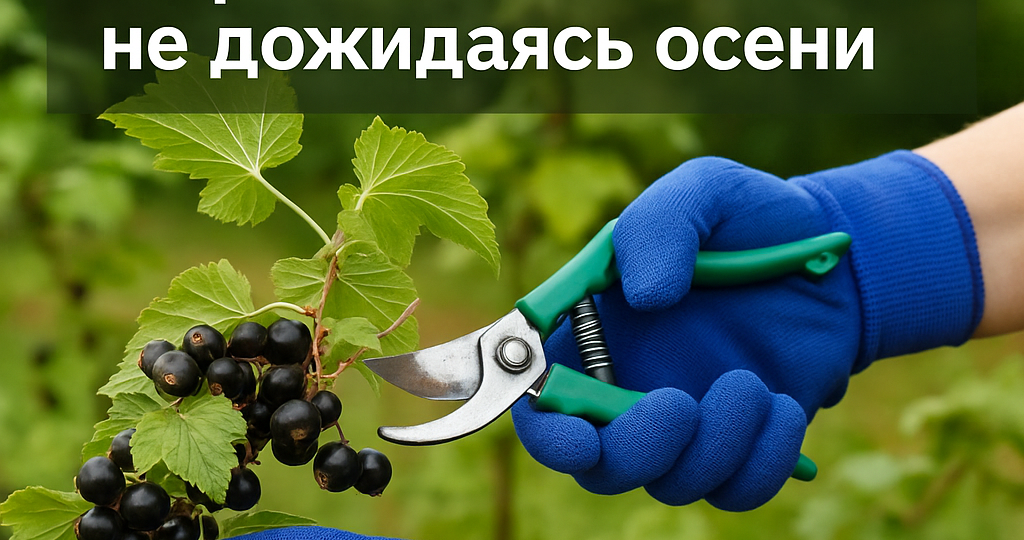 Обрезаю смородину и крыжовник — не дожидаясь осени
